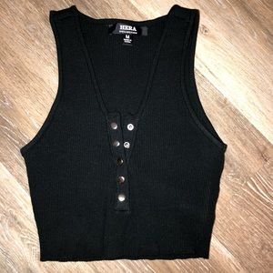 Hera Button Up Crop Top